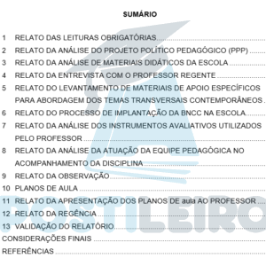 Plano de trabalho de estágio cursos de licenciatura 2023.1: Estágio II ensino fundamental – anos iniciais (Pedagogia)