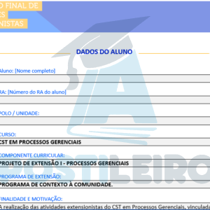 Projeto de Extensão I - Processos Gerenciais