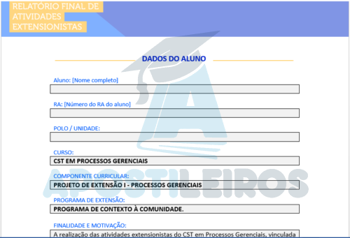 Projeto de Extensão I - Processos Gerenciais