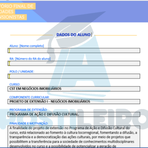 Projeto de Extensão I - Negócios imobiliários