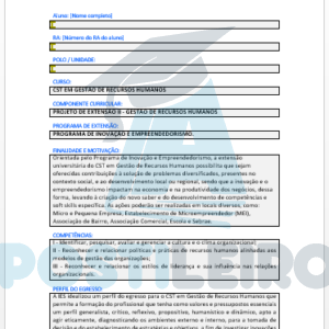 projeto de extensao II recursos humanos