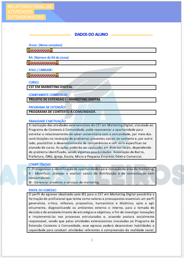 projeto de extensao i marketing digital