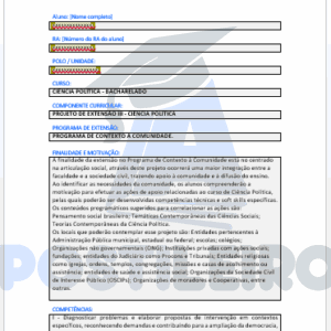projeto de extensao III ciencia politica