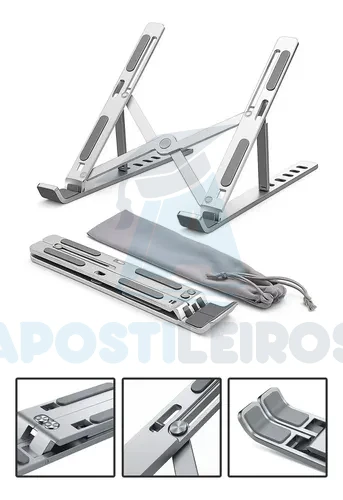 Suporte para notebook em aluminio