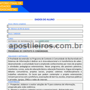 Projeto de Extensão I - Sistemas de Informação