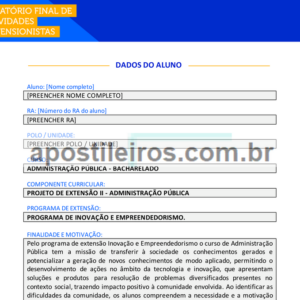 Projeto de Extensão II - Administração Pública