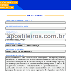 Projeto de Extensão II - Cibersegurança