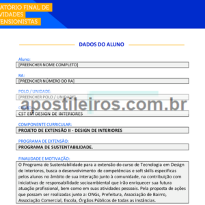 Projeto de Extensão II - Design de Interiores