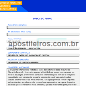Projeto de Extensão II - Educação Especial