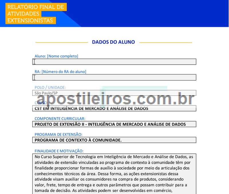 Projeto de Extensão II - Inteligência de Mercado e Análise de Dados