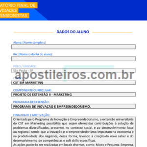 Projeto de Extensão II - Marketing