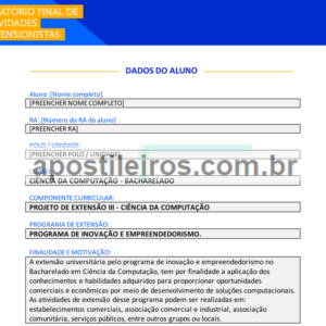 Projeto de Extensão III - Ciência da Computação