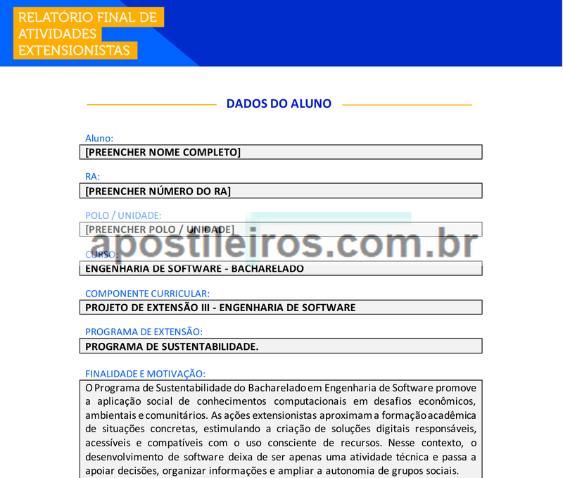 Projeto de Extensão III - Engenharia de Software