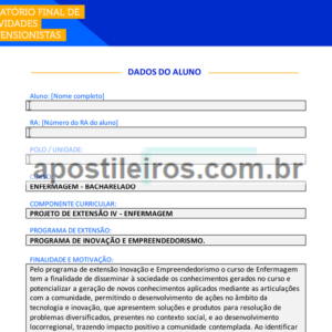Projeto de Extensão IV - Enfermagem