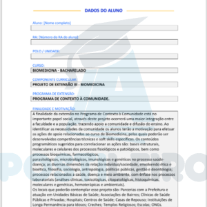 projeto de extensao biolomedicina iii unopar anhanguera ampli
