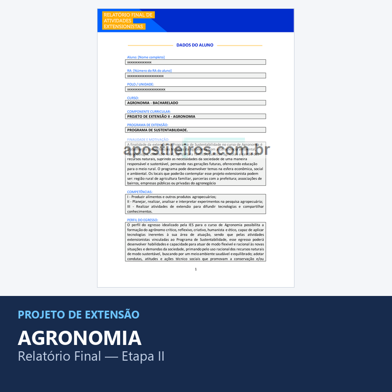 Projeto de Extensão II - Agronomia