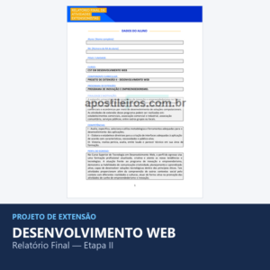 Projeto de Extensão II - Desenvolvimento Web