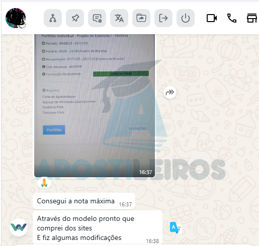 projeto de extensão pronto nota máxima
